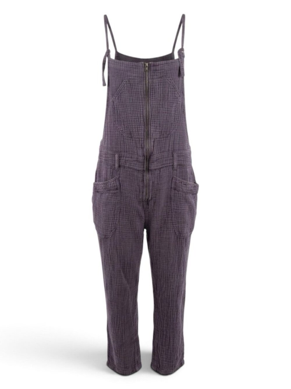 Anthropologie Pilcro Painter Overalls Gauze Women 32 Black Zip Front Pocket Soft